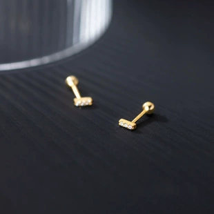 ต่างหูสำหรับผิวแพ้ง่าย เงินแท้ 92.5% iRocky_ES110