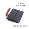 Solar Cell 5V 200mA ( พร้อมสายไฟ )
