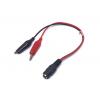 Female connector 5.5mm to alligator clips