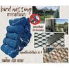 bird netting แบบยกม้วน ตาข่ายกันนก สีฟ้าอมเขียว เชือกหนาพิเศษ 2.5 มิล ช่องตา 2x2 cm.ตาข่ายกันนกเข้าในตึก ในบ้าน