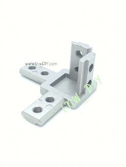 Three-Type Bracket M6 สำหรับอลูมิเนียมโปรไฟล์ Series 30 แถมตัวหนอน 4 ตัว