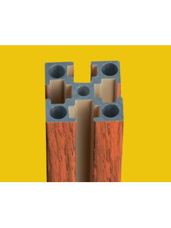 อลูมิเนียมโปรไฟล์ ลายไม้ Aluminium Profile wood national standard 20 / 10 cm.