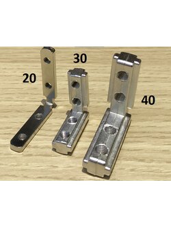 Inner Bracket สำหรับอลูมิเนียมโปรไฟล์ National Standard Series 30 (ร่องพิเศษ) แถมฟรีตัวหนอน