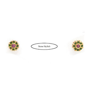 ทับทิม + หยก Ruby + Jade Earing