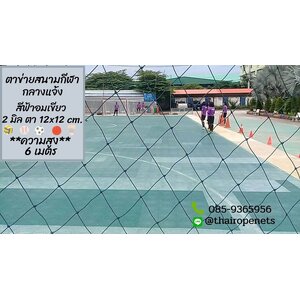 2mm.สีฟ้าอมเขียว ช่องตา 12x12 cm.