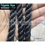 เชือกโพลีเอสเตอร์ สีดำ หนา 12 มิล รุ่น 3 เกลียว polyester rope 3 Strand มีใบ Certificate ทดสอบแรงดึง ยกม้วน พร้อมส่ง