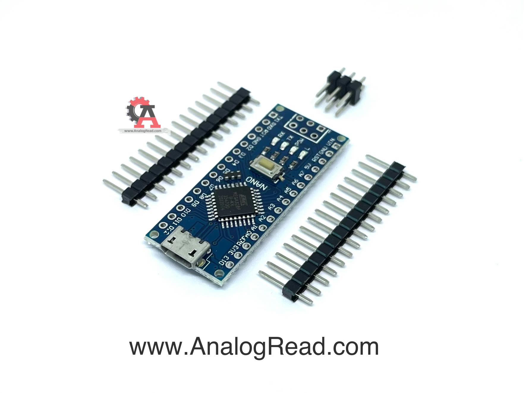 Nano 3.0 Micro USB แบบบัดกรีขาเอง ใช้ชิป CH340G Micro USB ( Arduino - Compatible Board )