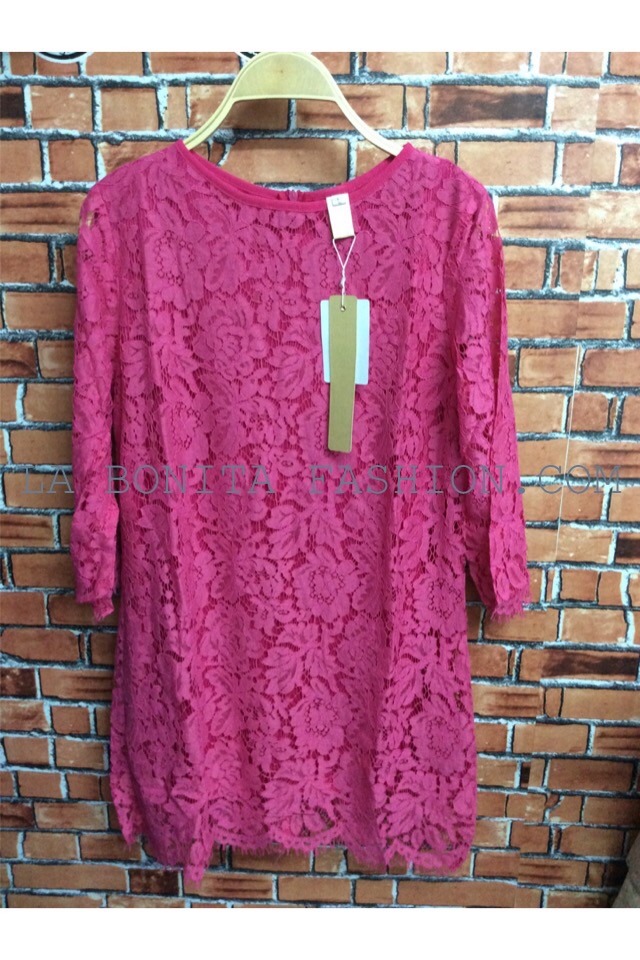 Luxe Lace Dress เดรสผ้าลูกไม้สีชมพู งานสวย มีซับในอย่างดีทั้งตัวค่ะ