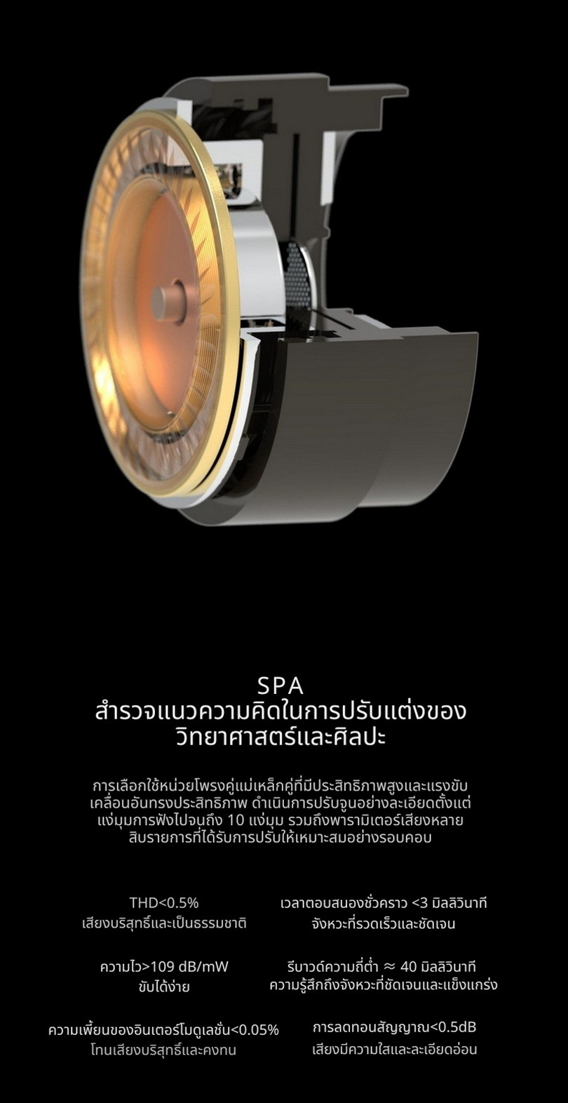 Ear Acoustic Audio SPA-Pro MAX หูฟัง IEMs ไดรเวอร์ Dynamic ไดอะแฟรมนาโนกราฟีน ประกันศูนย์ไทย
