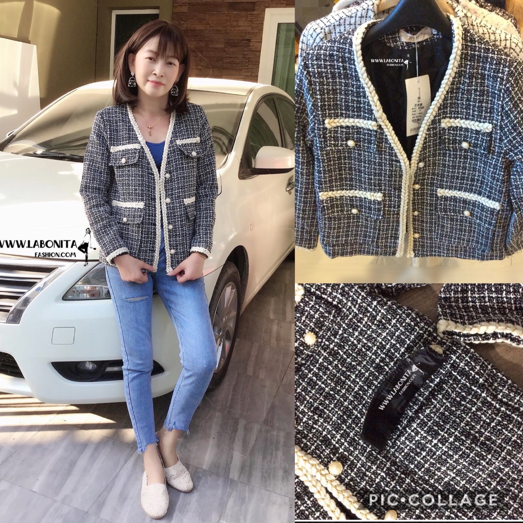 เสื้อคลุมผ้าทวีตสไตล์ชาแนล เสื้อคลุมเกาหลี งานเกรดPremium