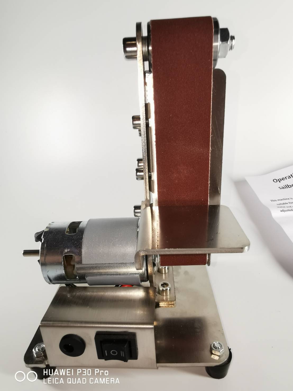 ES14 เครื่องขัดสายพานมินิ สำหรับ ขัด ไม้ พลาสติก เหล็ก ลับคมใบมีดต่างๆ