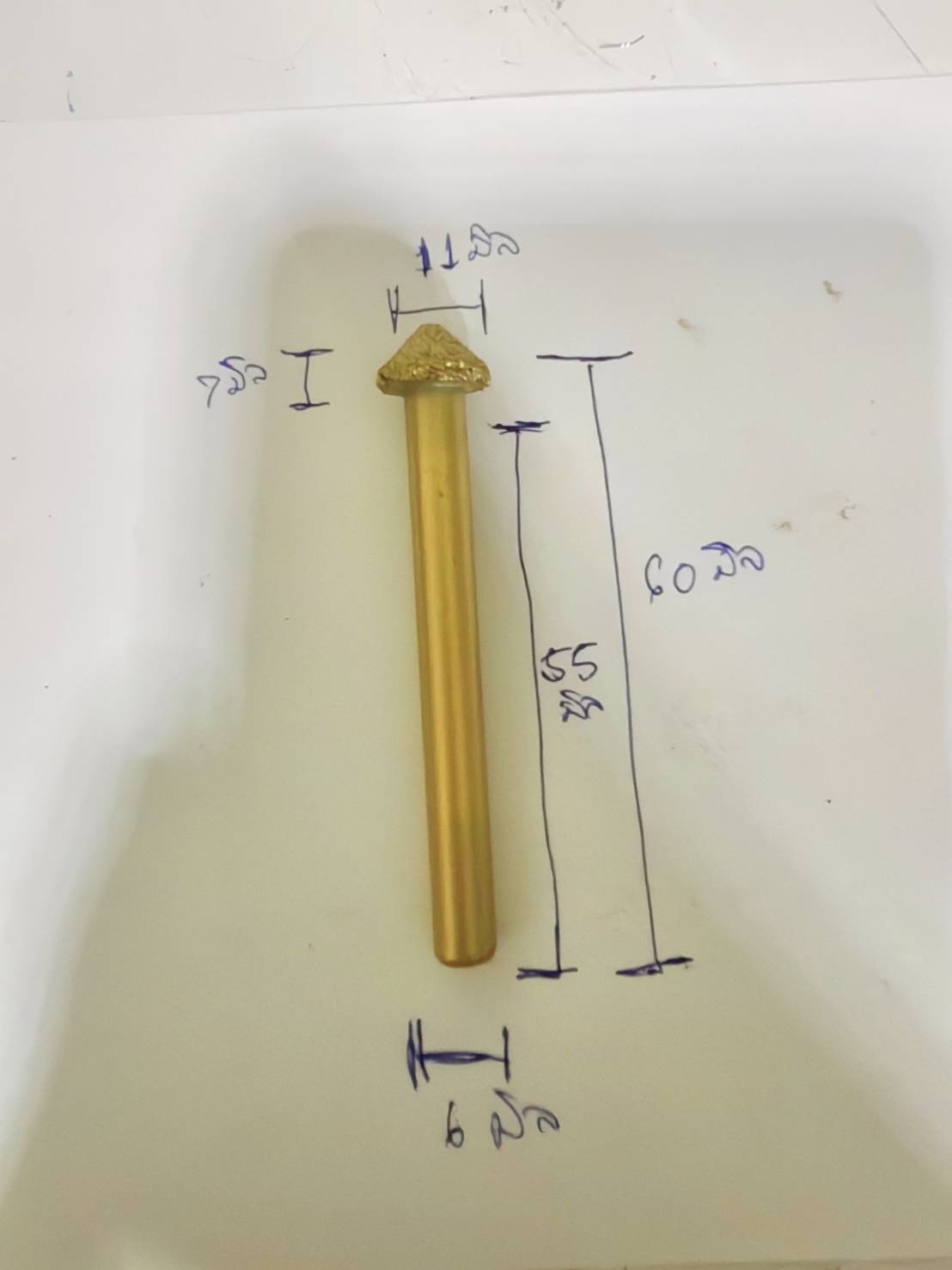 DC16 ดอก Chamfer ลบคมขยายรูไม้เชอร่า กระจก กระเบื้อง แกน 6 มิล หัว 11 มิล