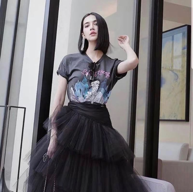 เสื้อยืด Betty Boop เสื้อยืดแฟชั่นดารา