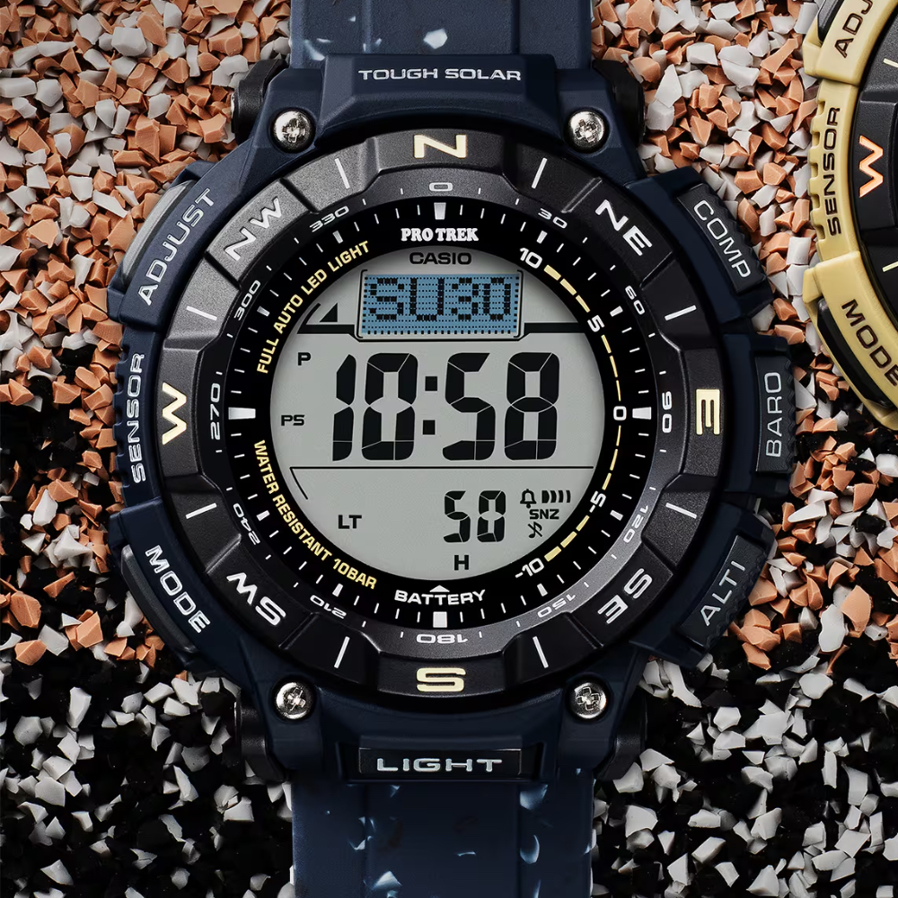 Casio Protrek PRG-340 PRG-340SC PRG-340SC-2 ของแท้รับประกันศูนย์ (น้ำเงิน) พลังงานแสงอาทิตย์