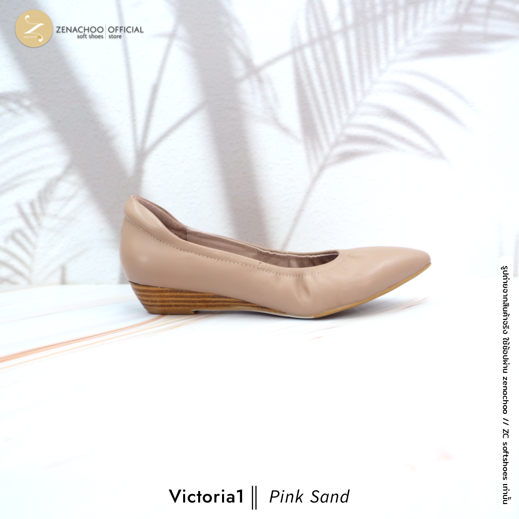 ทรงปกติ เปลี่ยนไซส์ได้ ไม่รับคืน Zenachoo Victoria1 สูง 1 นิ้ว ส้นเตารีด รองเท้าหนังแกะแท้ ทรงสวยมาก