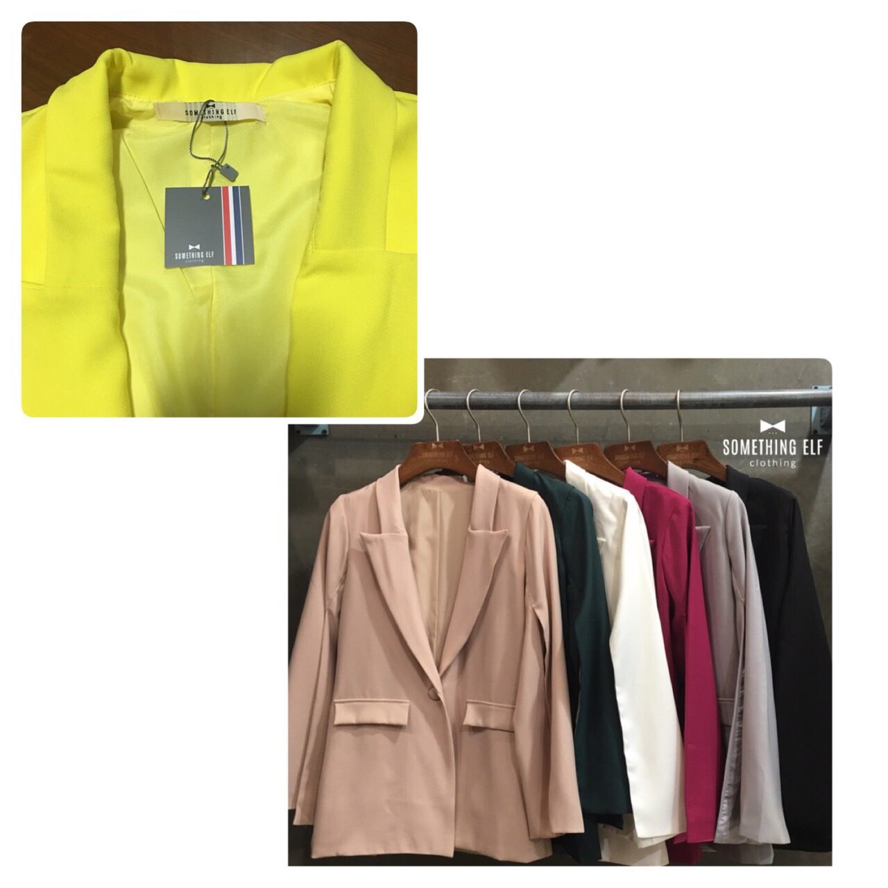 สูทแขนผ่า เนื้อผ้าอย่างดี มีเทคเจอร์ในตัว ผ้าไม่หนา สวมใส่สบาย งานมีซับในตามสีผ้าทั้งตัว ติดกระดุมปั๊ม 1 เม็ด แต่งกระเป๋า 2 ข้าง งานสวย ทรงเบสิคใส่ได้บ่อยค่ะ