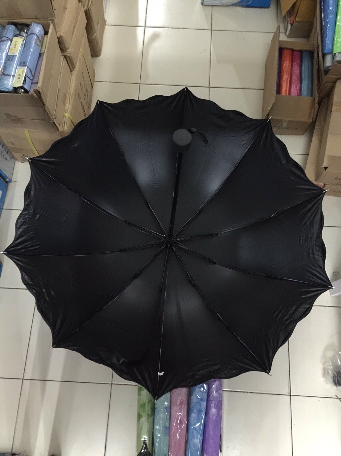 ร่ม4ตอน10ก้าน24นิ้วมียูวีดำรหัส1606