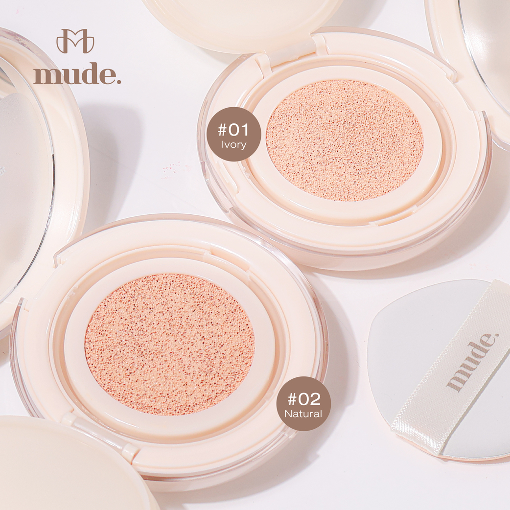 MUDE SOFT SILKY FIT CUSHION SPF 50 PA+++ (+REFILL) 30G. (คุชชั่น รองพื้น)