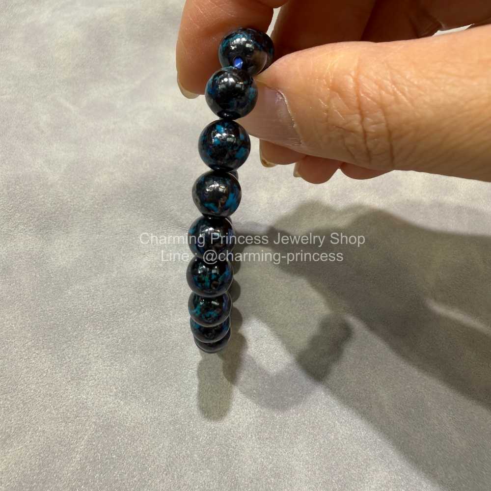 Chrysocolla คริสโซโคลล่า เกรด AAA หินแห่งความสงบสุข เสริมพลังให้ผู้ท้อแท้สิ้นหวัง เสริมบารมีให้คนรักใคร่นับถือ 8 มม