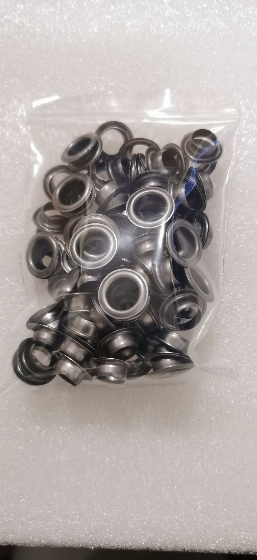 OT138 ชุดตาไก่สังกะสีขนาดรู 10 มิล ชุด 100 ตัว สำหรับผ้าใบ ป้ายไวนิล