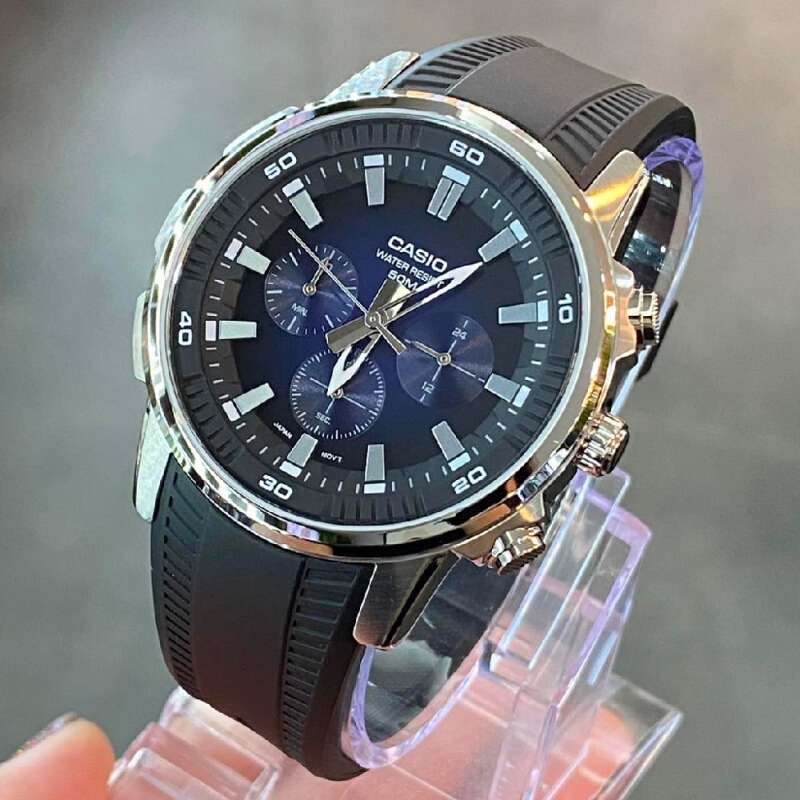 นาฬิกาข้อมือ Casio Standard Men Chronograph MTP-E505 Series รุ่น MTP-E505-1A MTP-E505-2A MTP-E505-3A MTP-E505-4A MTP-E505-6A