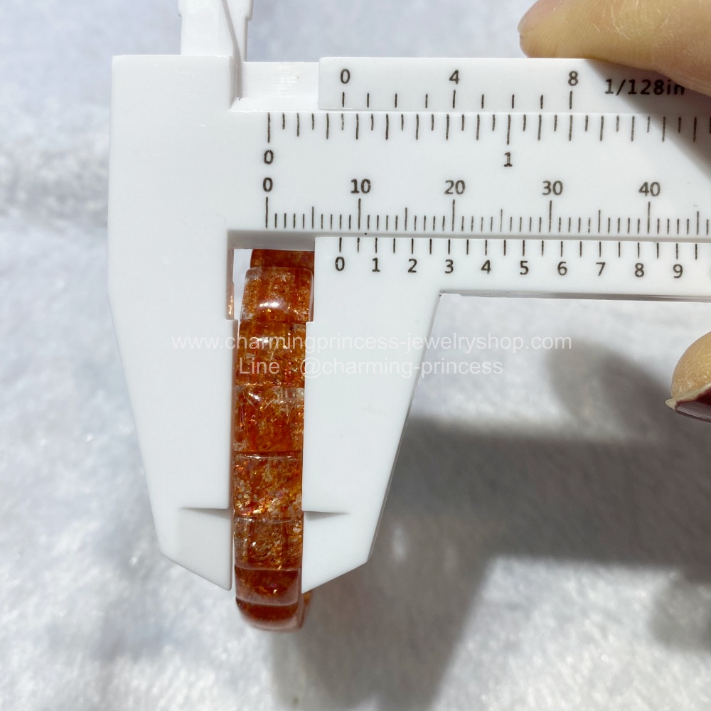 Sunstone ซันสโตน AAA+ 8 มม สวยมีประกายระยิบระยับ