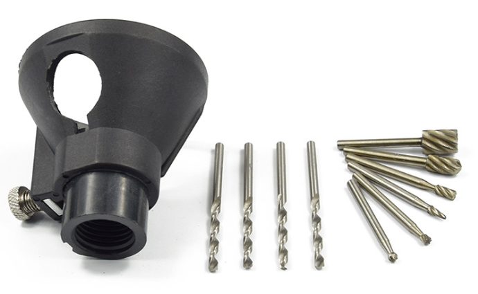 AD11 ตัวแปลงเครื่องเจียรสายอ่อน/เครื่องเจียร Dremel/ ให้เป็นทริมเมอร์ +ชุดดอกสว่าน + ดอกเจียรไม้