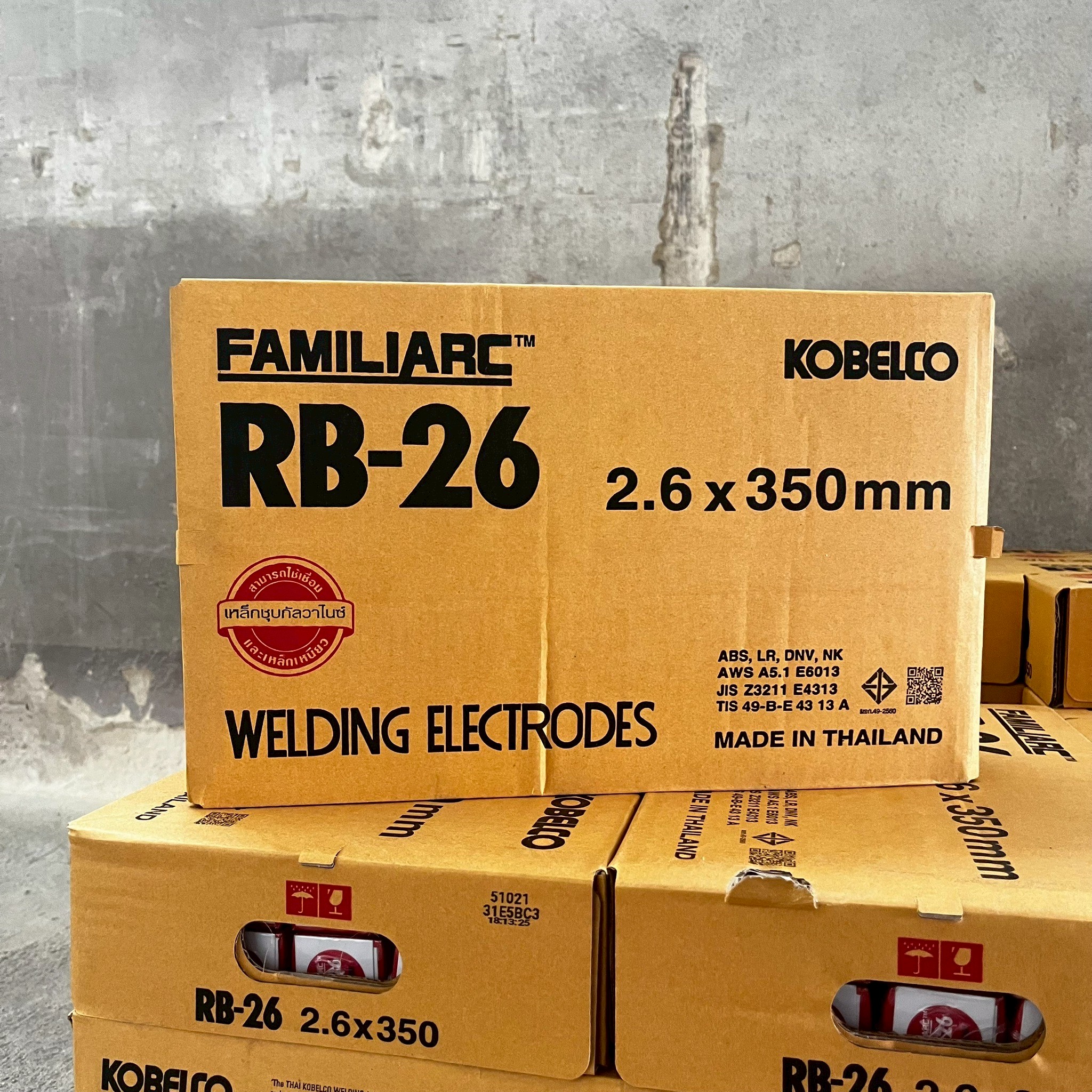 ลวดเชื่อมไฟฟ้า KOBE RB26 ลังใหญ่ 20 กก.