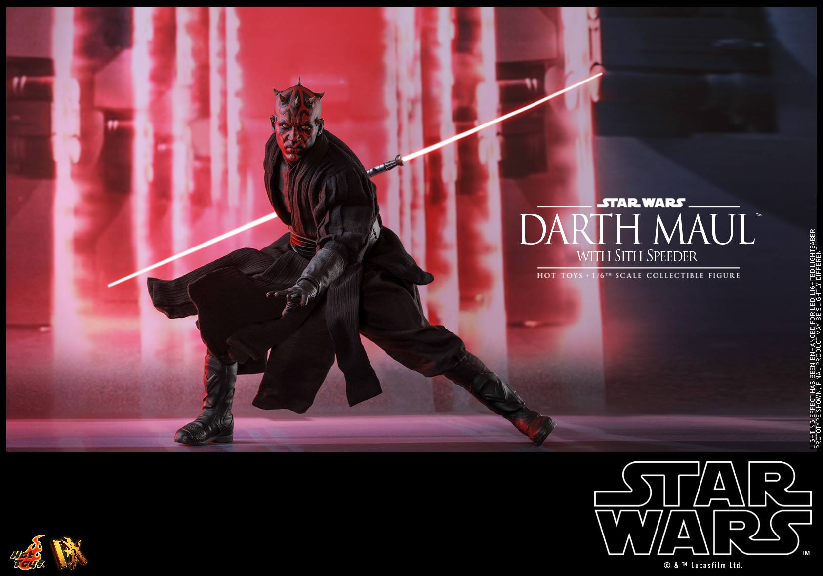 Hot Toys DX17 STAR WARS EPISODE I: THE PHANTOM MENACE - DARTH MAUL WITH SITH SPEEDER