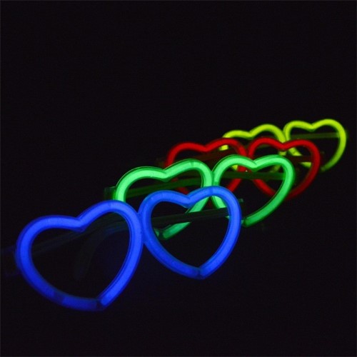 แว่นเรืองแสง หักแล้วเรืองแสง รูปหัวใจ