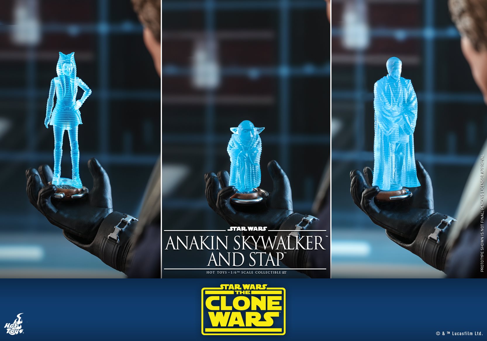 Hot Toys TMS020 1/6 Star Wars: The Clone Wars - Anakin Skywalker And Stap (Special Edition Bonus)