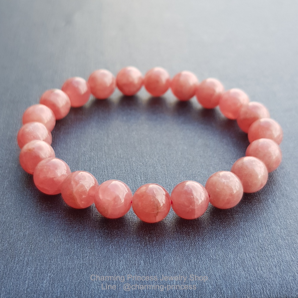 Rhodocrosite โรโดโครไซต์ 9 มม AAA เปิดใจ ดึงดูดรัก