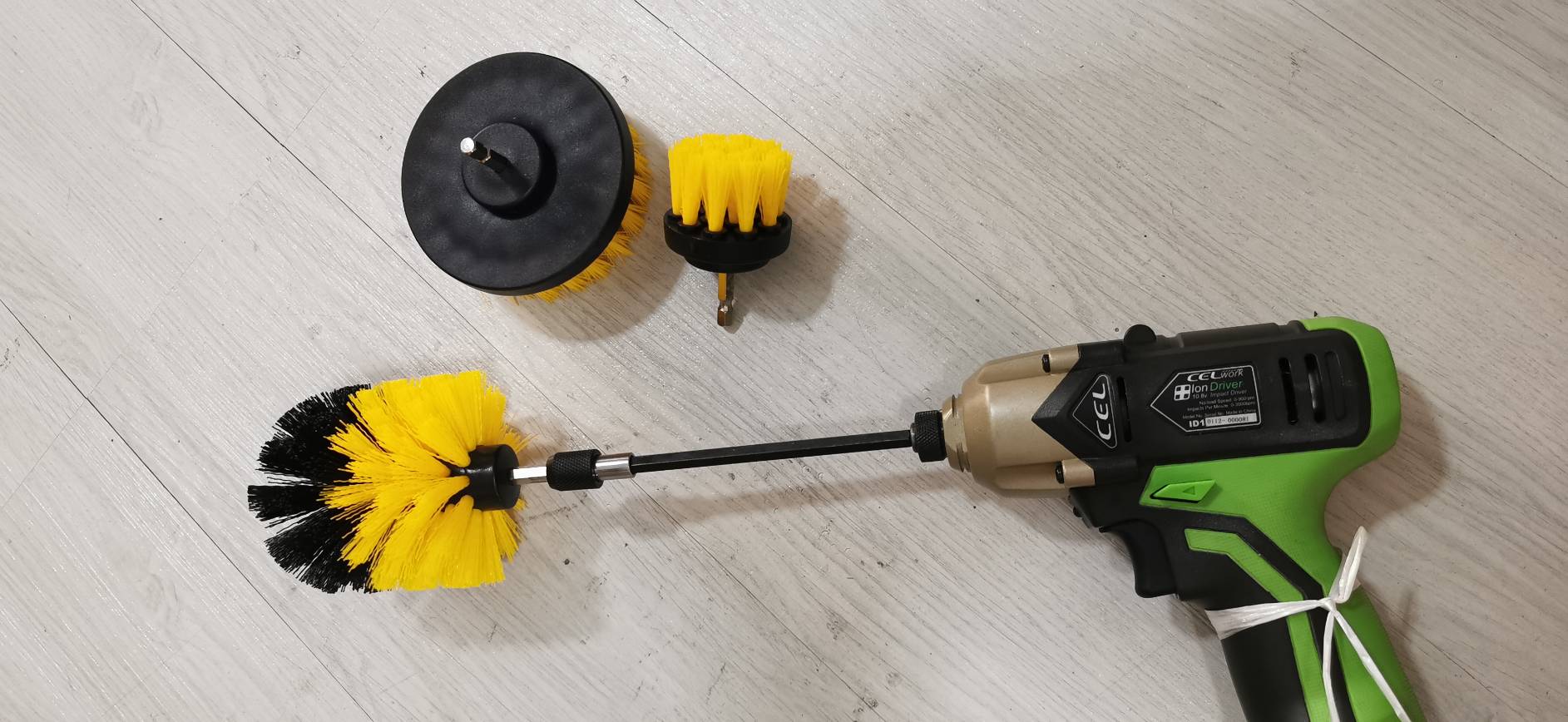 OT224 ชุดแปรงขัดสำหรับต่อสายแบ็ต สว่านไร้สาย *** ไม่ได้แถมสว่าน