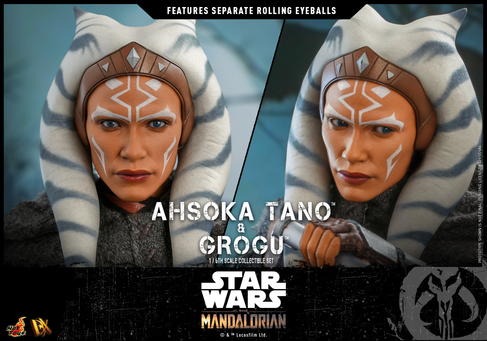 Hot Toys DX21 1/6 Star Wars™: The Mandalorian™ - Ahsoka Tano & Grogu™