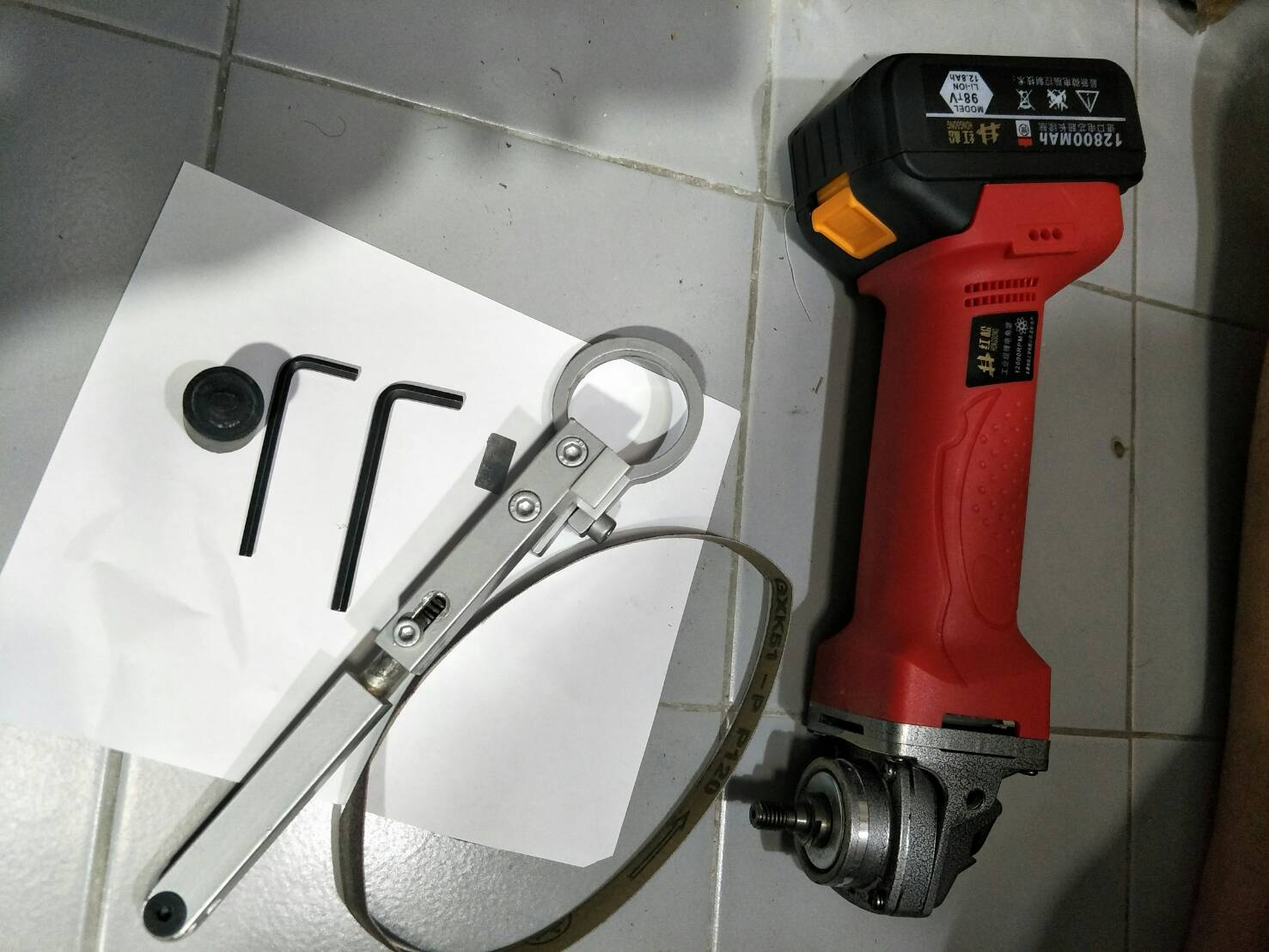 G15 ตัวแปลงเครื่องเจียน 4 นิ้ว เป็นเครื่องขัดสายพาน ขนาดสายพาน 17 mm X 225 mm