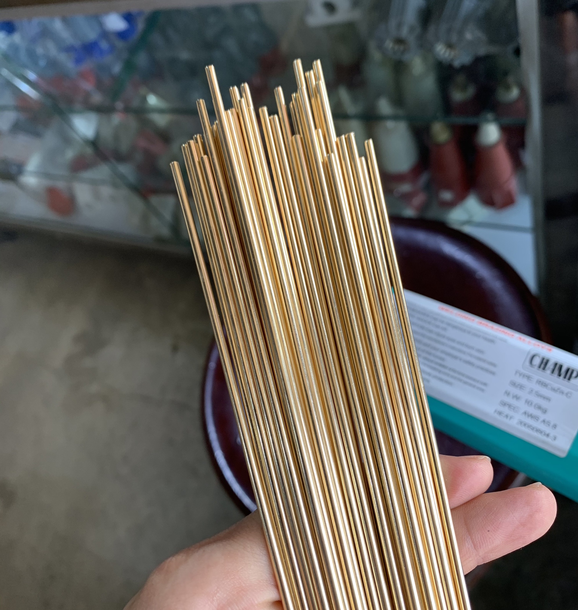 ลวดเชื่อมแก๊สทองเหลือง CHAMP (แบ่งขาย 1 กก)