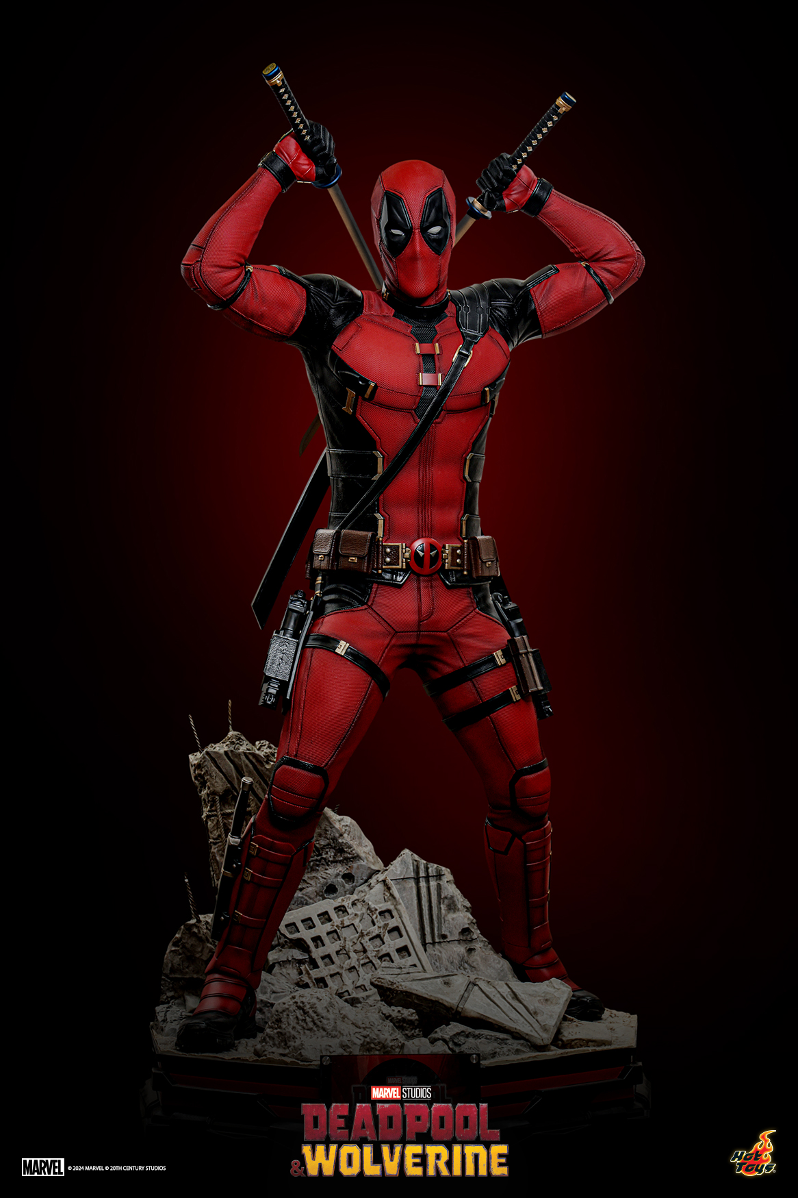 Hot Toys STA2401 Deadpool & Wolverine - Deadpool Life-Size Statue