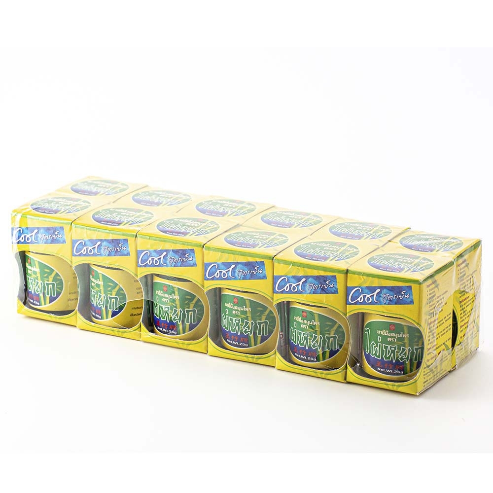 ขี้ผึ้งสมุนไพรไผ่หยก ขนาดพกพก 25 กรัม Pai Yog Herbal Balm ขี้ผึ้งไผ่หยก สมุนไพรไผ่หยก ขี้ผึ้งนวด ขี้ผึ้งสมุนไพร