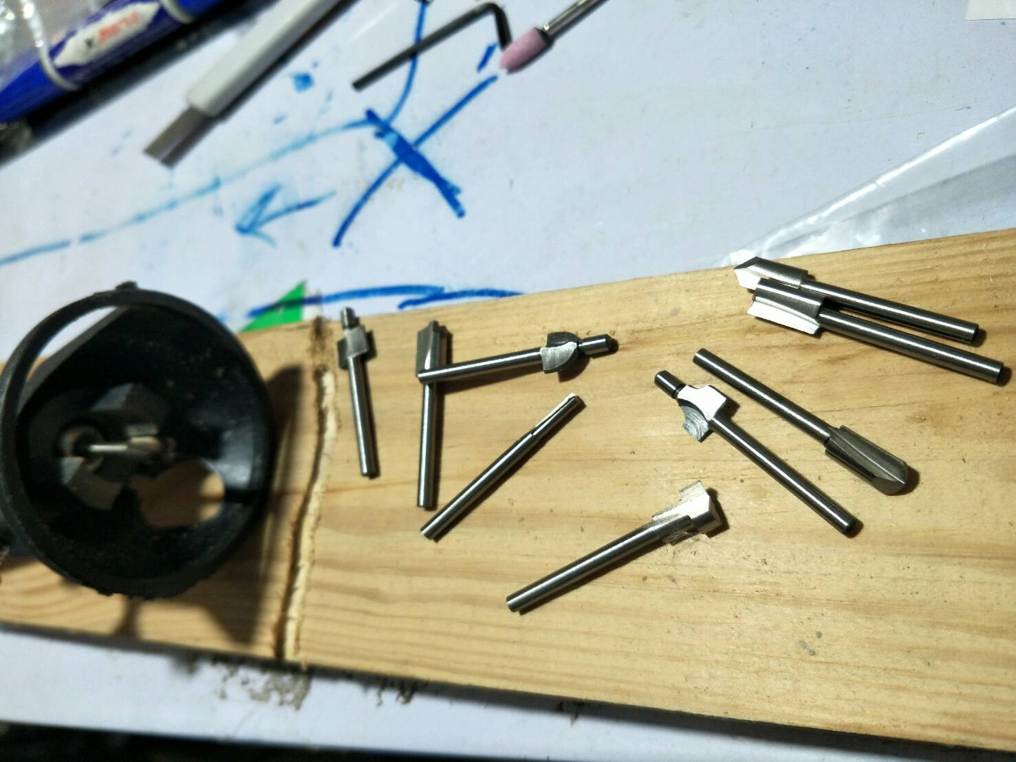 DR03 ชุดดอกทริมเมอร์ แกน 3 มิล สำหรับเครื่องเจียรสายอ่อน Dremel/เครื่องเจียรเล็ก ชุด 10 ดอก