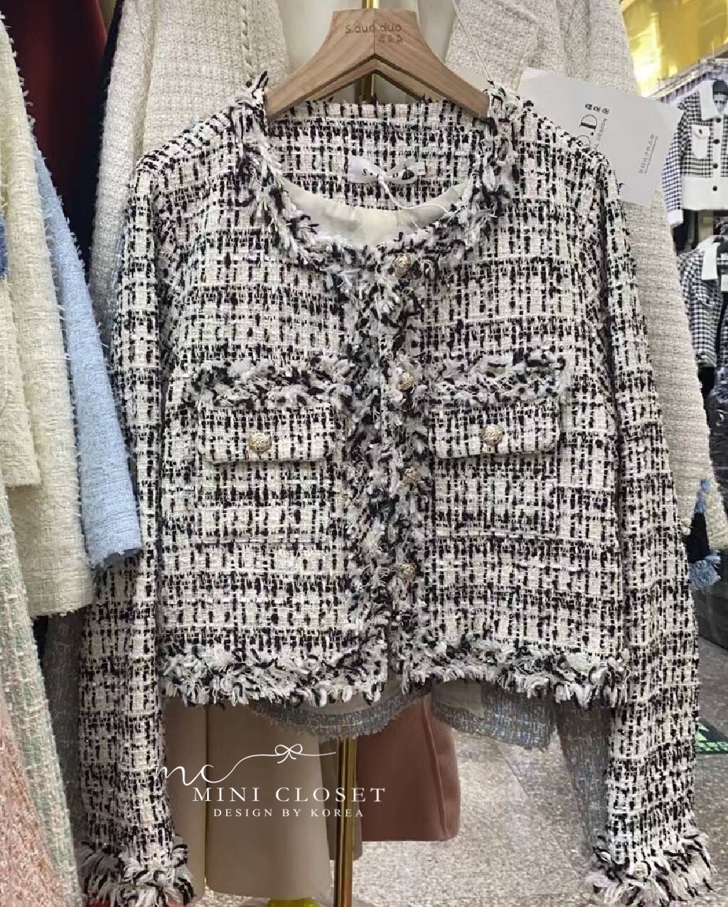 เสื้อคลุมผ้าทวิต เสื้อทวีตชาแนลสไตล์เกาหลี เสื้อทวิตรุ่นใหม่ขายดีมากกกก