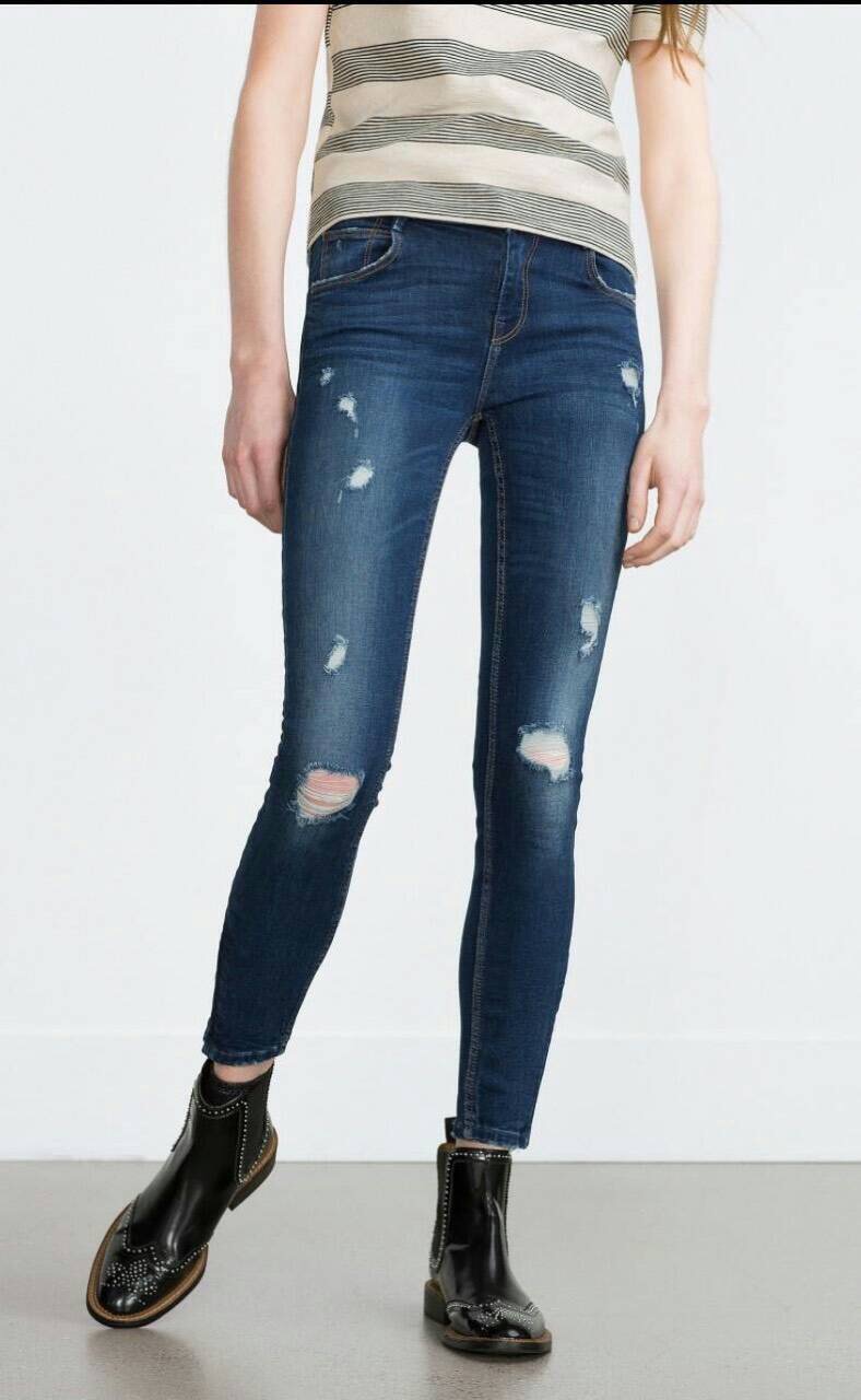 ZARA กางเกงยีนส์ทรงสกินนี่ เนื้อผ้ายีนส์ยืดฟอกนิ่ม งาน stock ของแท้จาก ZARA ในชอปขาย 1990 บาทของดีและถูกมีน้อยนะจ๊ะรีบจัดด่วนจ้า