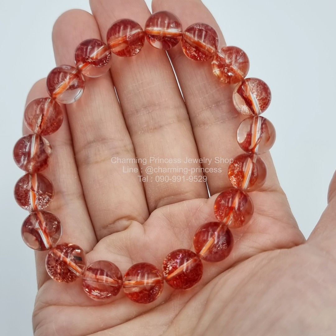 Hematoid In Quartz 10 mm เฮมาทอยด์ ฮีมาทอยด์ AAA+