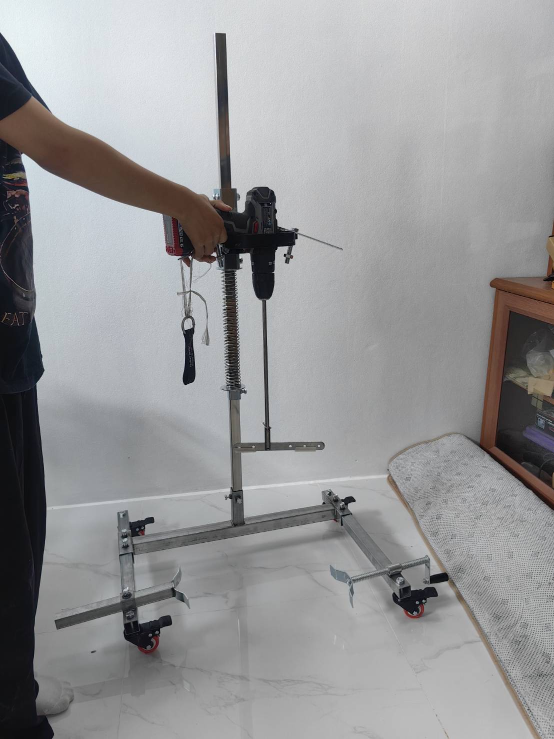 ES17 ฐานยึดเครื่อง DIY กวนของเหลว ของหนืด ผสมปูน ผสมสี ผสมน้ำยาล้างจาน แชมพู ฯลฯ