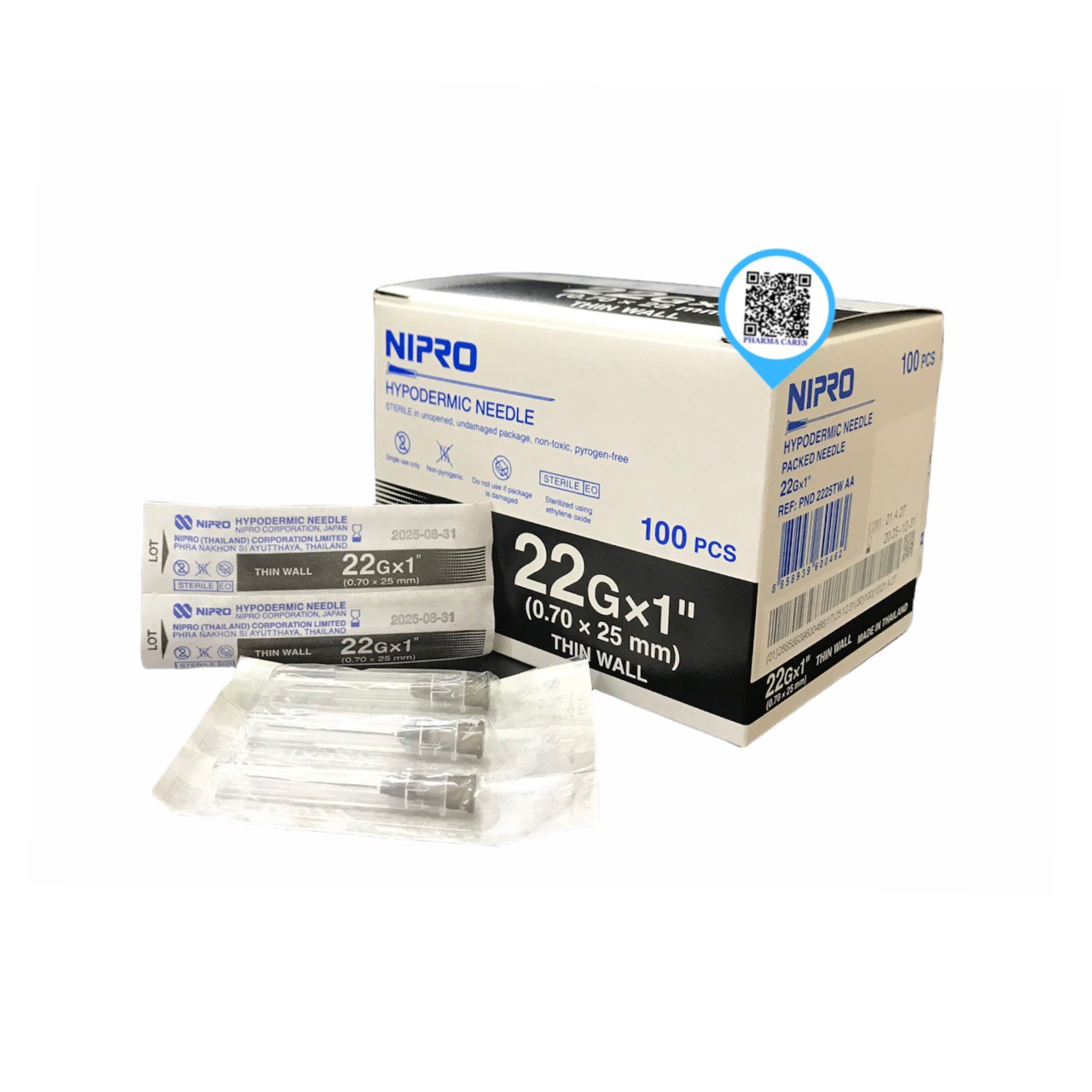 NIPRO 22GX1 นิ้ว (1กล่อง100ชิ้น) นิโปร