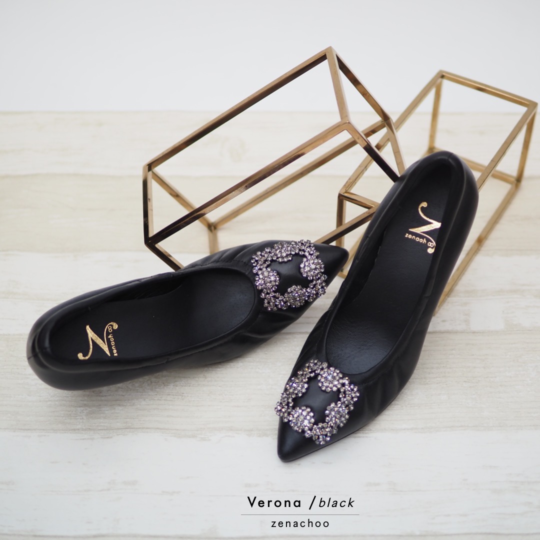 ทรงปกติ เปลี่ยนไซส์ได้ ไม่รับคืน Zenachoo รุ่น Verona เสริมด้านในสูง 1 นิ้ว หัวแหลม หนังแกะแท้