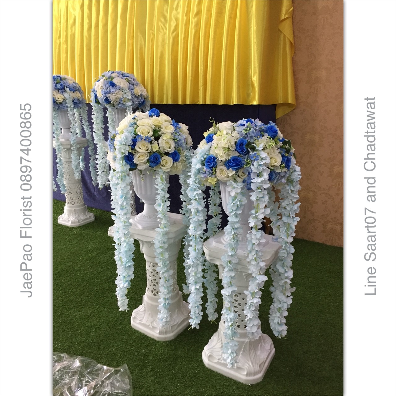 กระถางดอกไม้โรมัน พร้อมเสาโรมัน