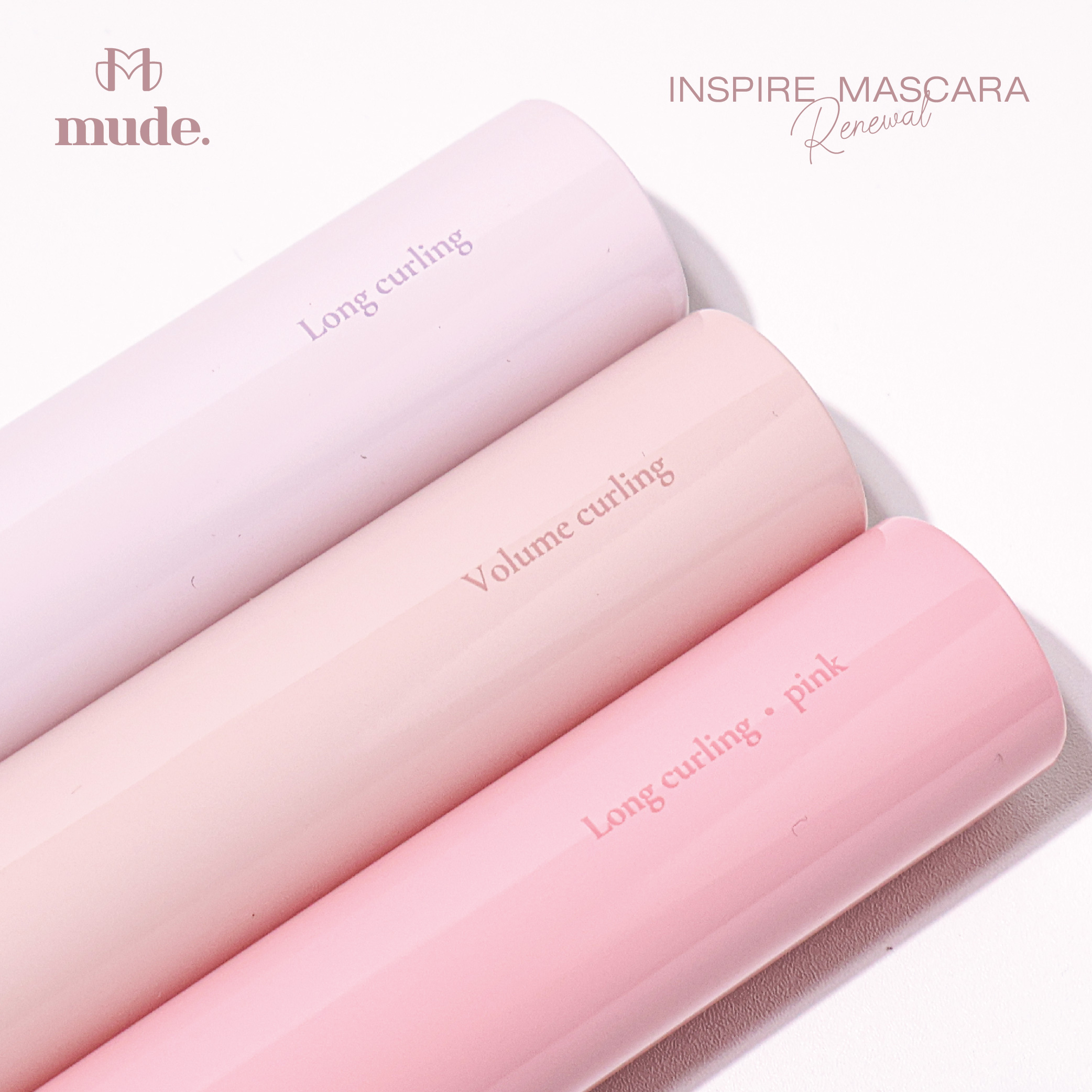 MUDE INSPIRE LONGLASH CURLING MASCARA 8ML. (มาสคาร่า กันน้ำ สูตรยาว งอน)