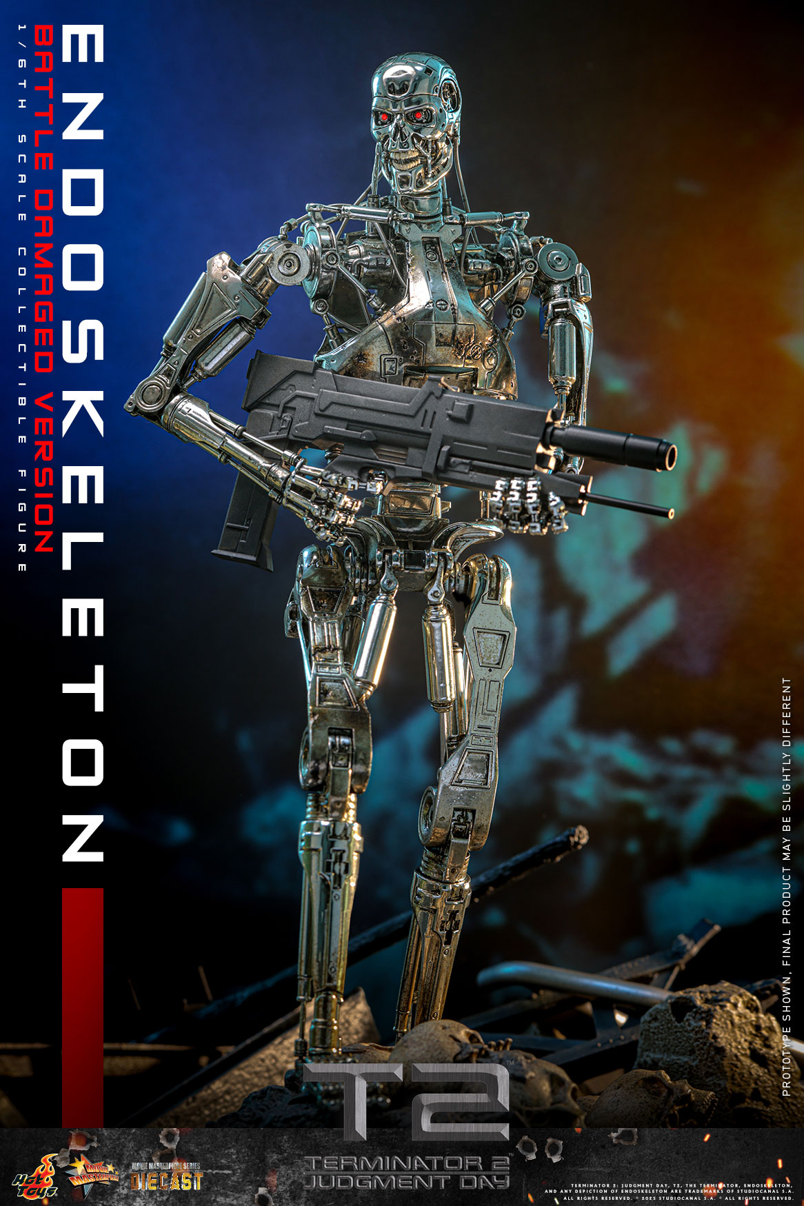 Hot Toys MMS840D77 Terminator 2: Judgment Day - Endoskeleton (Battle Damaged Version)