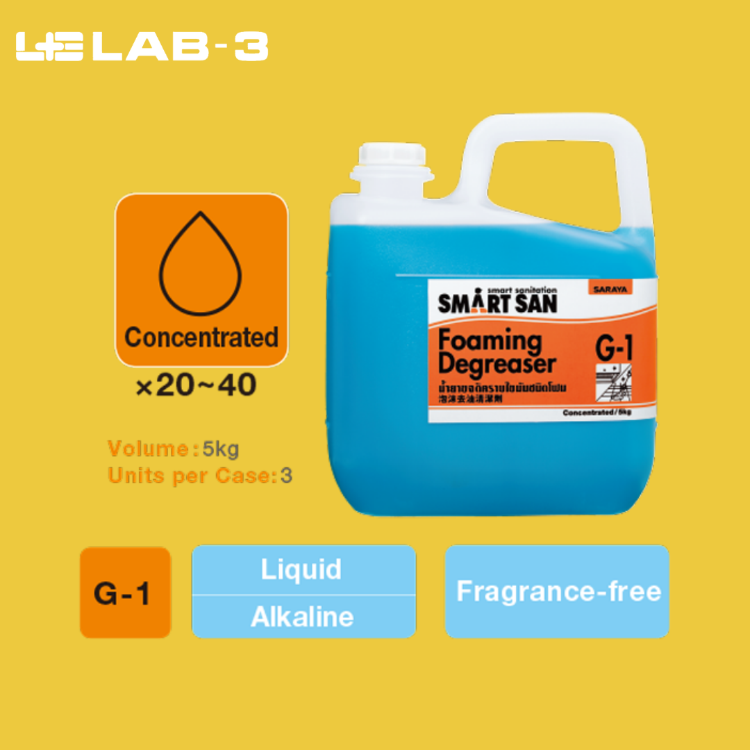 SARAYA น้ำยาขจัดคราบไขมัน Smart San Foaming Degreaser G-1 ไม่แต่งกลิ่น ขนาด 5 ลิตร (สีฟ้า) แถมฟรี หัวจ่ายสำหรับน้ำยา 1 อัน