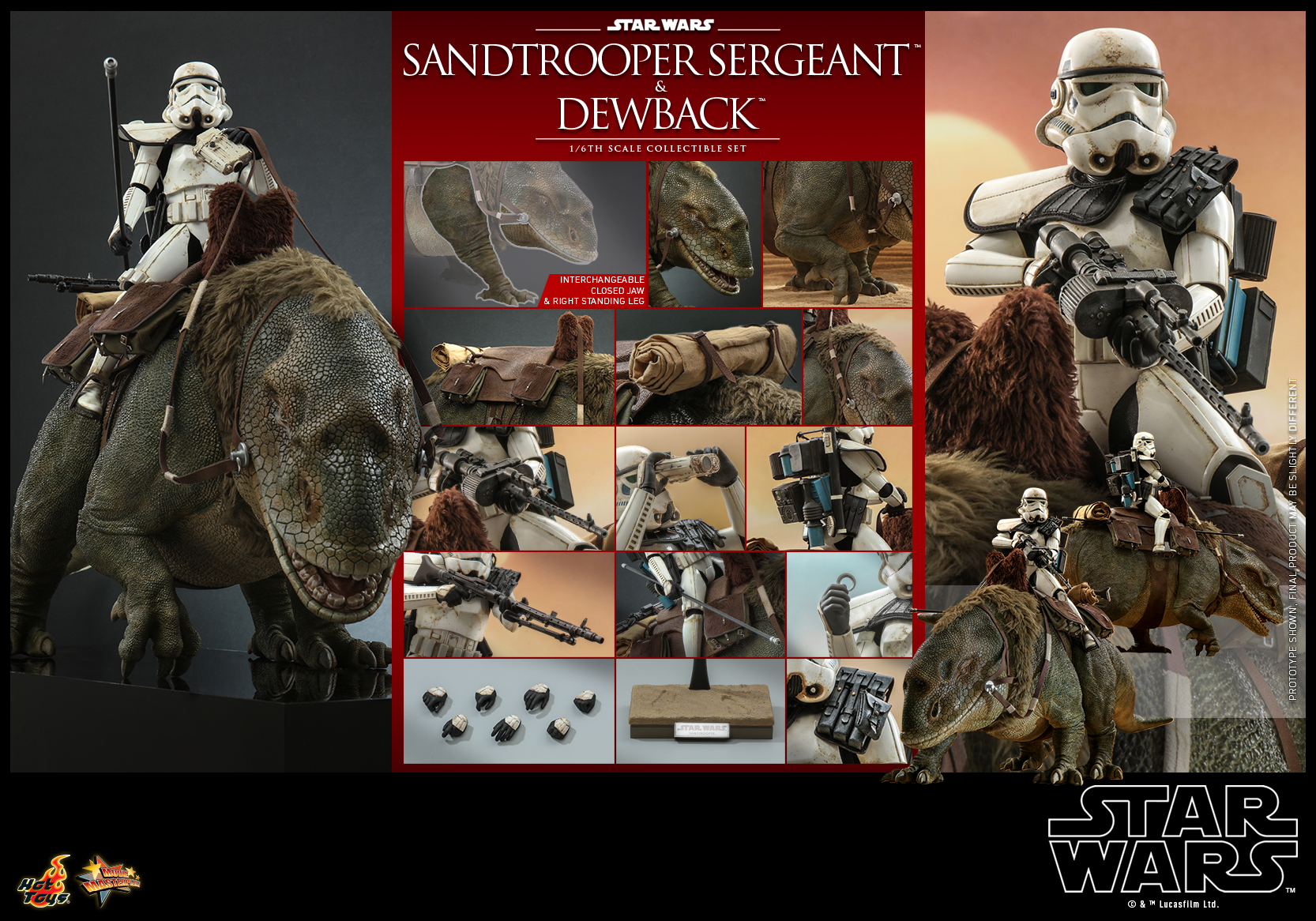 Hot Toys MMS722 1/6 Star Wars Episode IV: A New Hope™ - Sandtrooper Sergeant™ & Dewback™